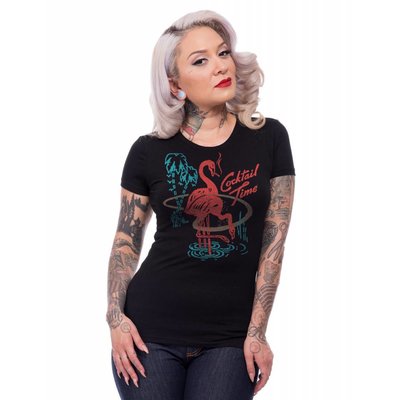 Steady Cocktail Time Women's Tee in Black