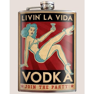 Trixie and Milo La Vida Vodka Flask, 8 oz