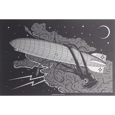 Maiden Voyage Clothing Co. Dark and Stormy Night (Squid) POSTER 12" x 18"