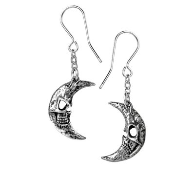 Alchemy England 1977 M'era Luna Crescens - Tragicom Moon Earrings