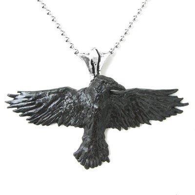 Alchemy England 1977 Black Raven Pendant