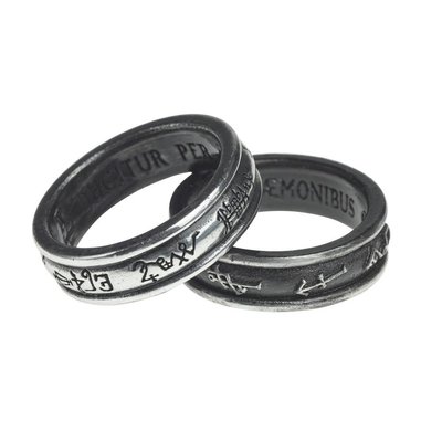 Alchemy England 1977 Demon Black & Angel White Ring