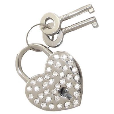 Kookie Heart Shaped Lock With Rhinestones