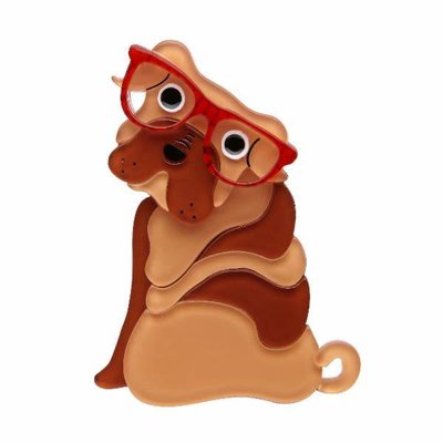 Erstwilder Shi-Ping the Shar Pei Brooch