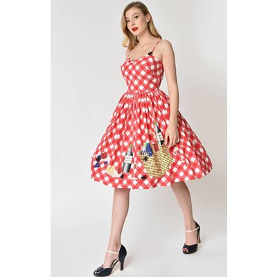 Unique Vintage Picnic Blanket Darcy Dress
