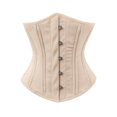 Vintage Goth Rowyn LtBeige Cotton Twill WT Underbust Corset