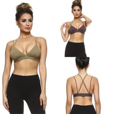 Yelete Deep V Bralette w/ Double Strap