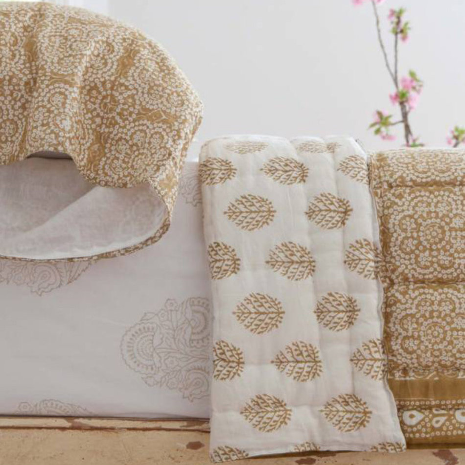 Kerry Cassill Indian Cotton Voile Quilt olive & elle