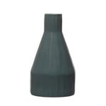 Bloomingville Ceramic Pleated Vase in Matte Blue