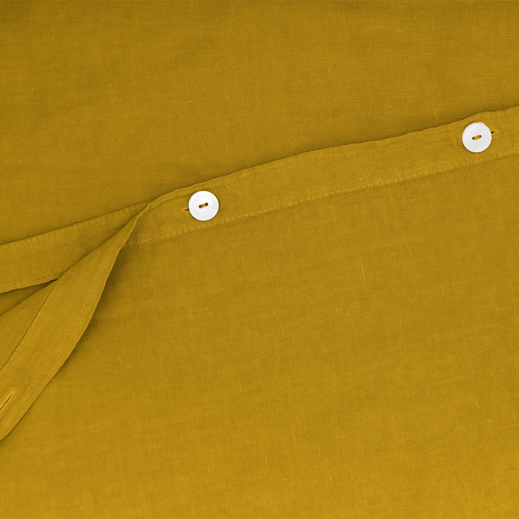 Hawkins New York Mustard Simple Linen Duvet Cover, Queen