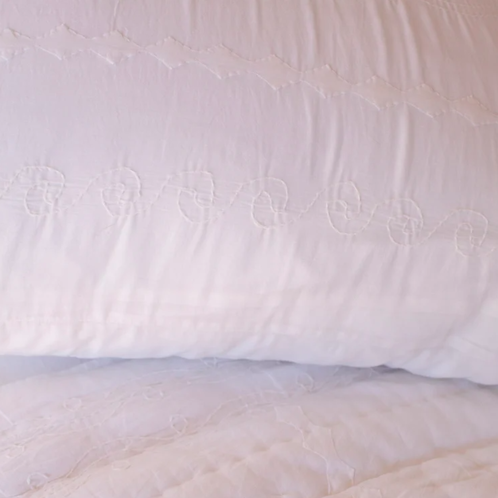 Kerry Cassill Kerry Cassill White Appliqué Pillowcases, Queen