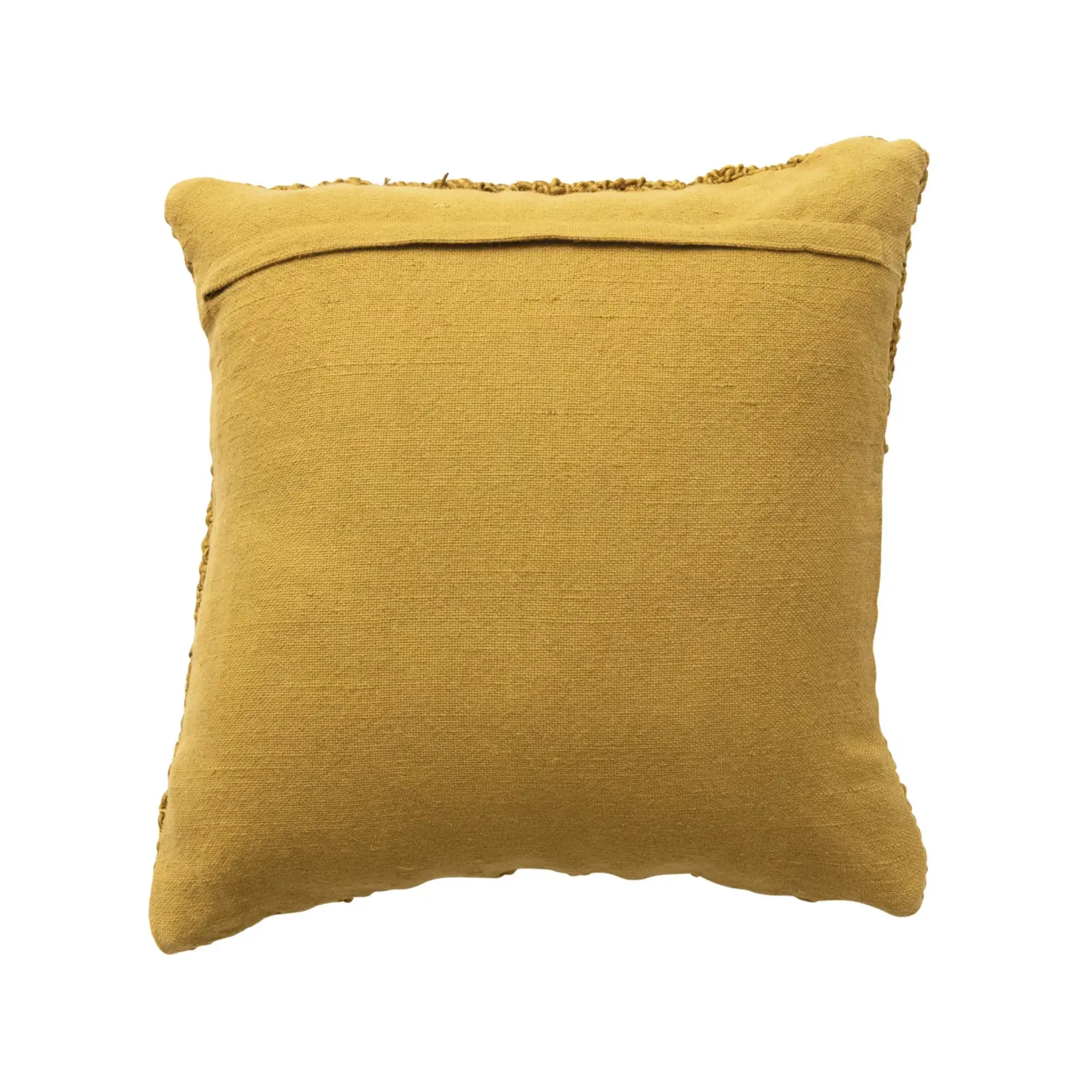 Bloomingville Woven Cotton & Jute Pillow Chartreuse