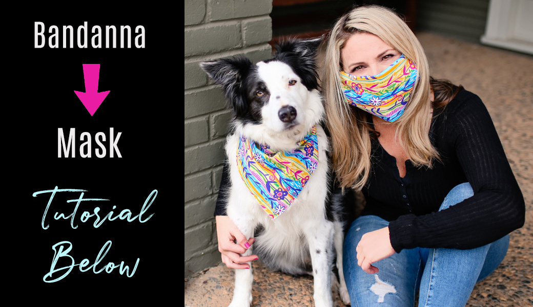 Double The Use Of Dog Bandannas For A Mask!