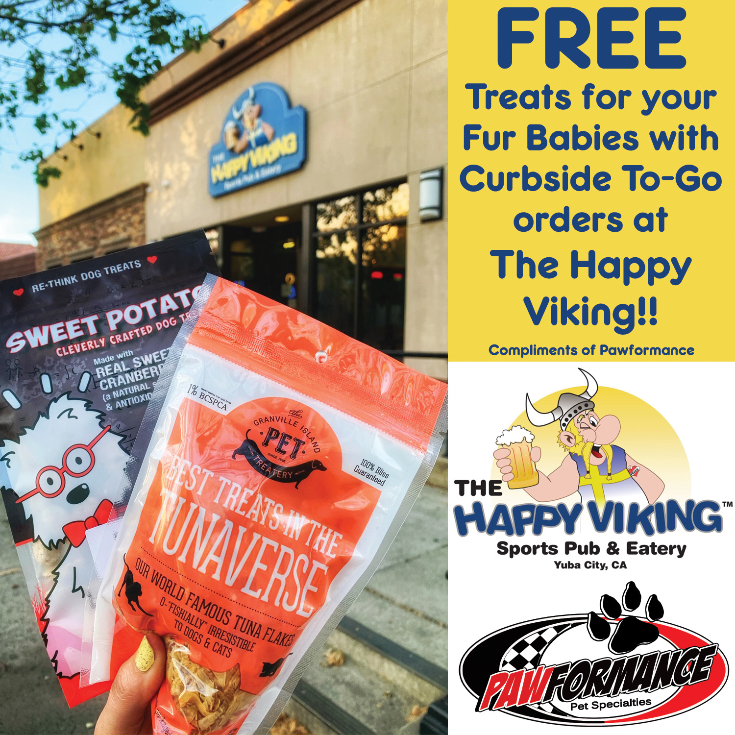 Free Treats With Take-Out Order From The Happy Viking!