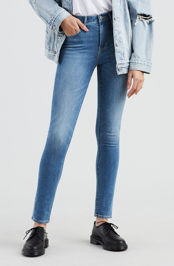 levi's 721 high rise skinny light blue