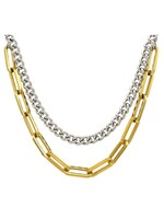 HJANE HJANE Stacked Two Toned Necklace