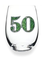 Queens Jewels Queens Jewels Stemless Glass 50th