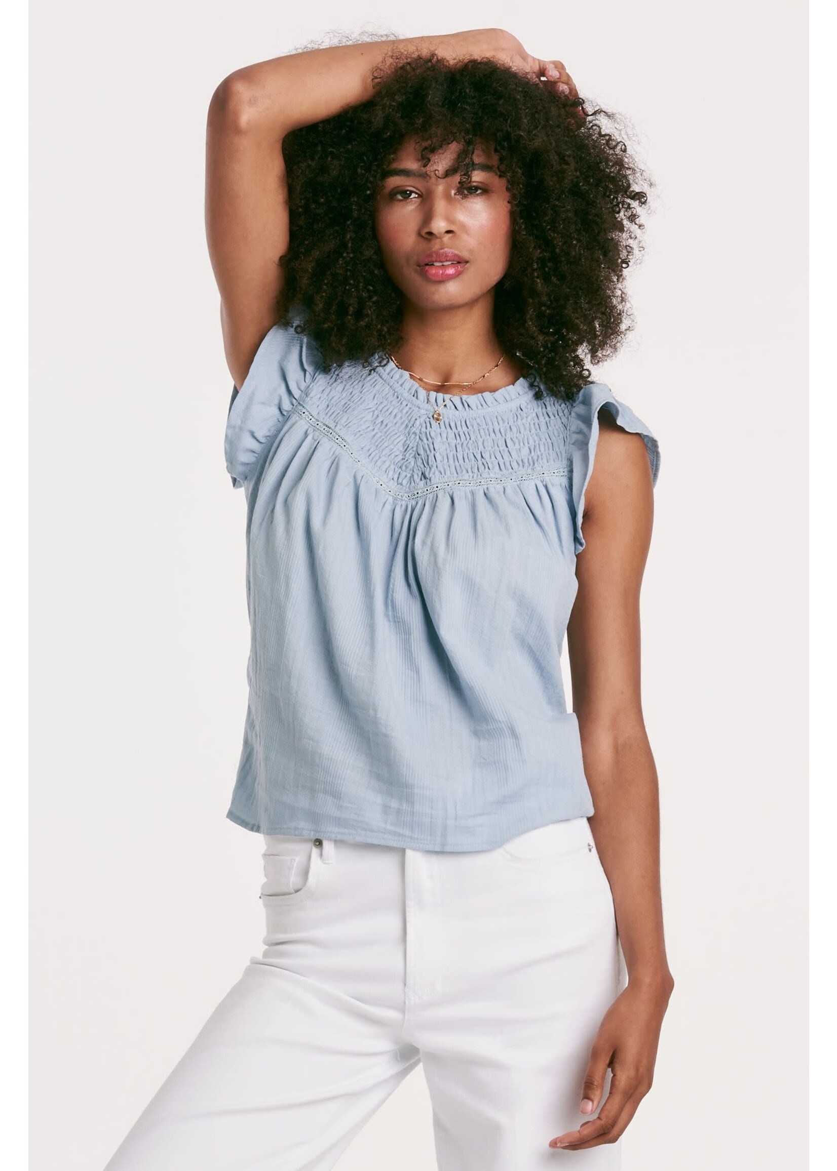 Another Love Another Love Dusty Blue Capri Top