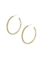 Natalie Wood Natalie Wood Beaded Gold Hoop Earring