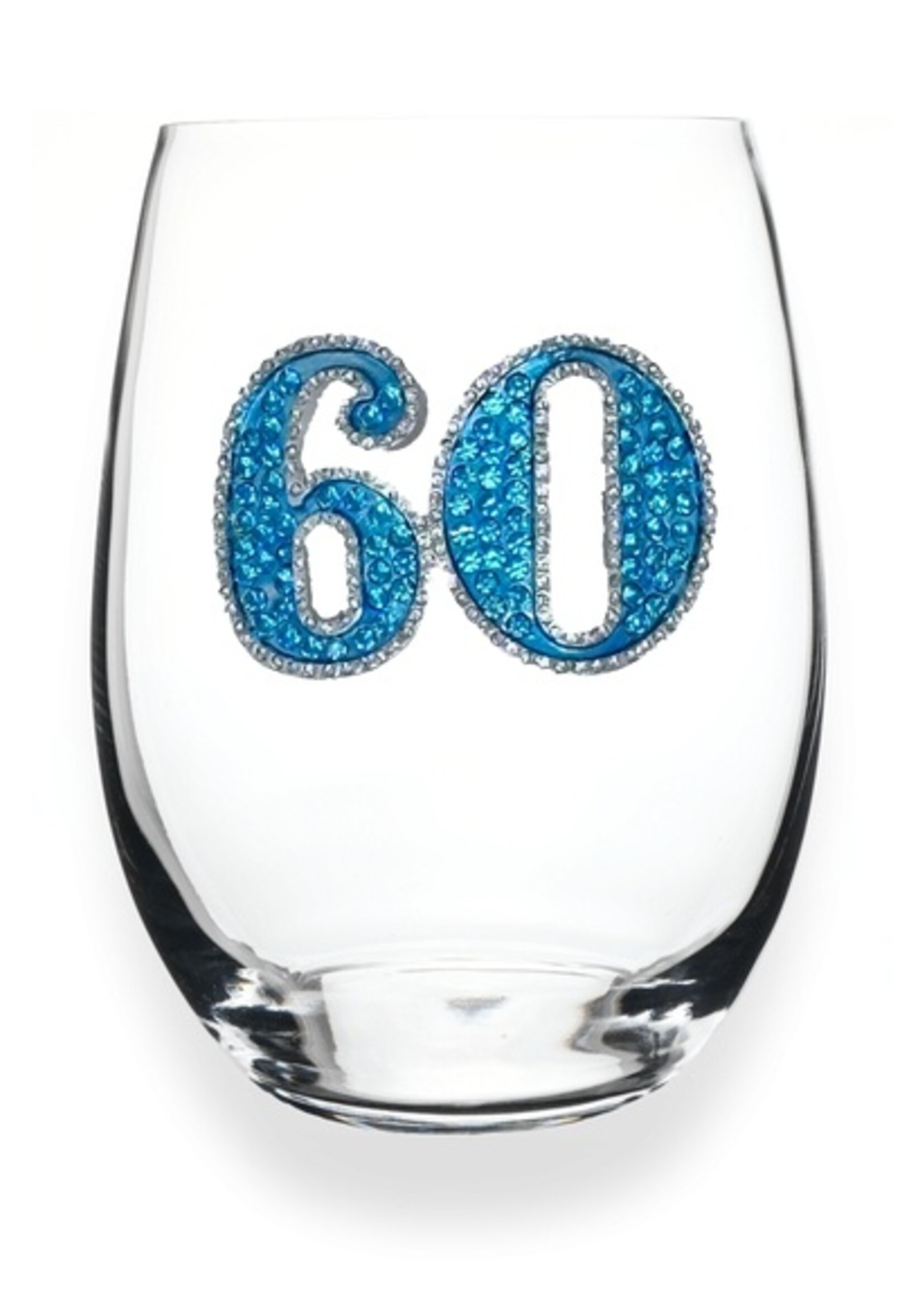 Queens Jewels Queens Jewels Stemless Glass 60th