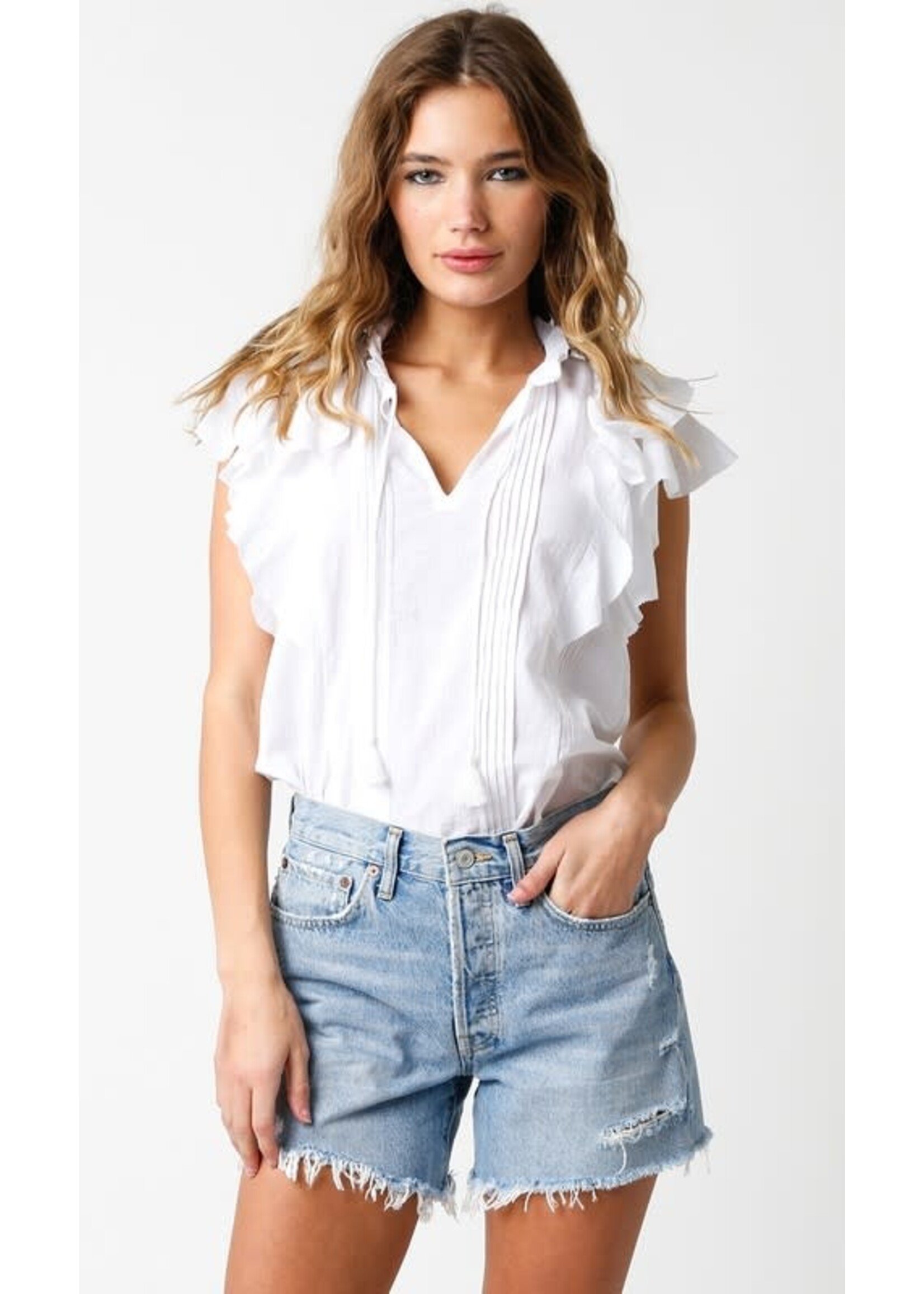 Olivaceous Olivaceous Janelle Ruffle Top