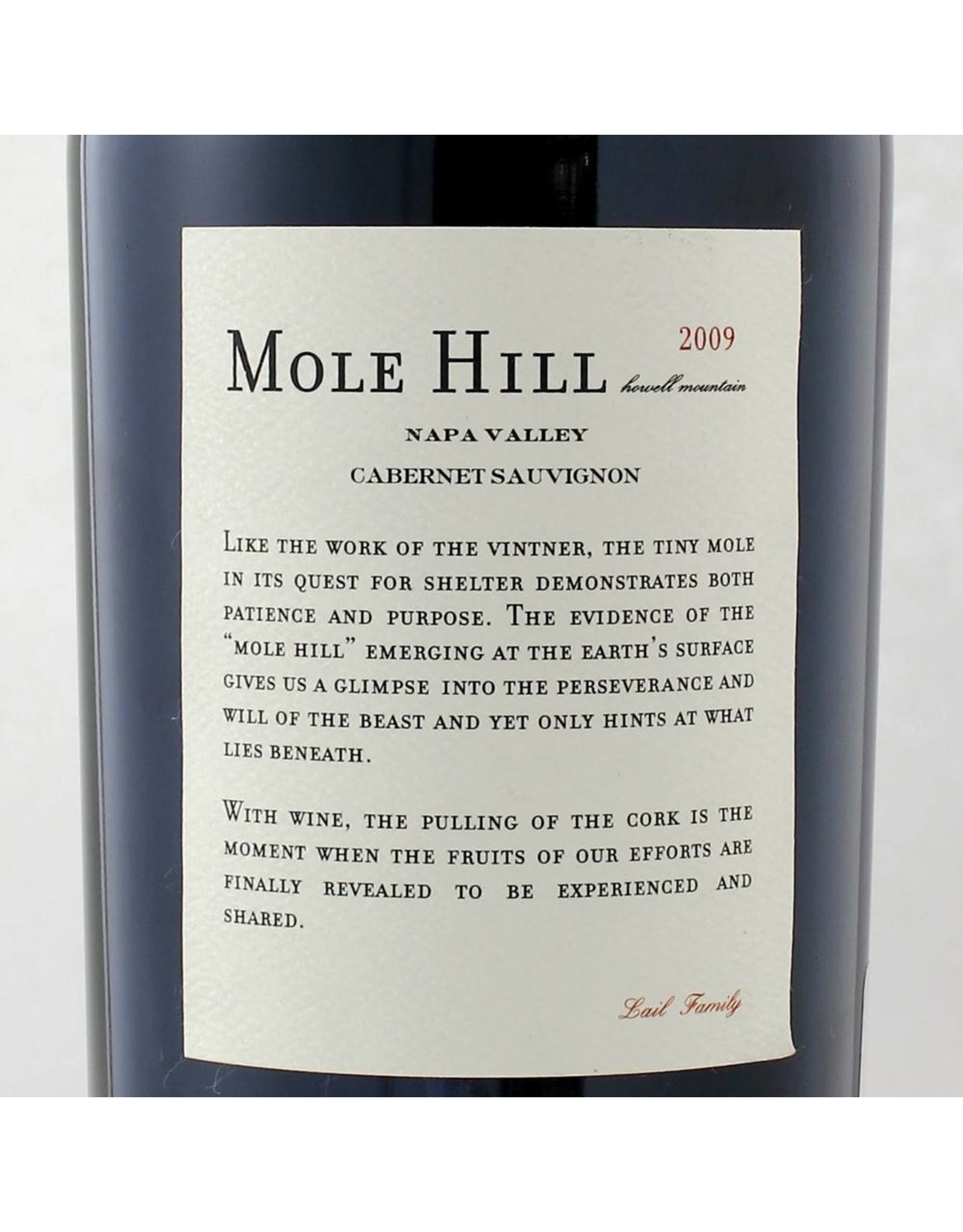 Lail "Mole Hill" Napa Valley Cabernet Sauvignon 2009