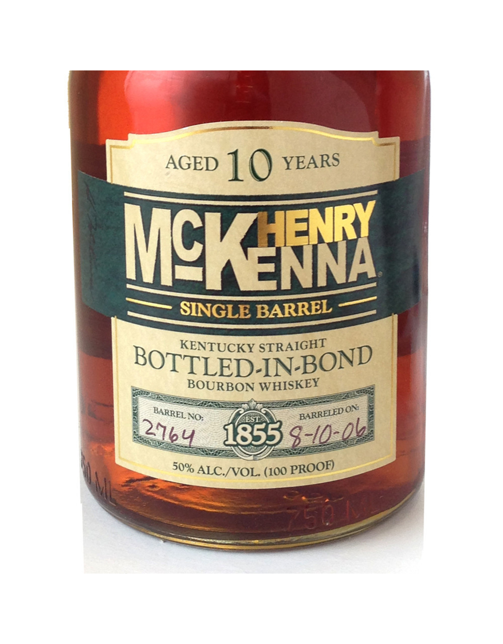 Henry McKenna 10 YO Bottled in Bond BIB Single Barrel