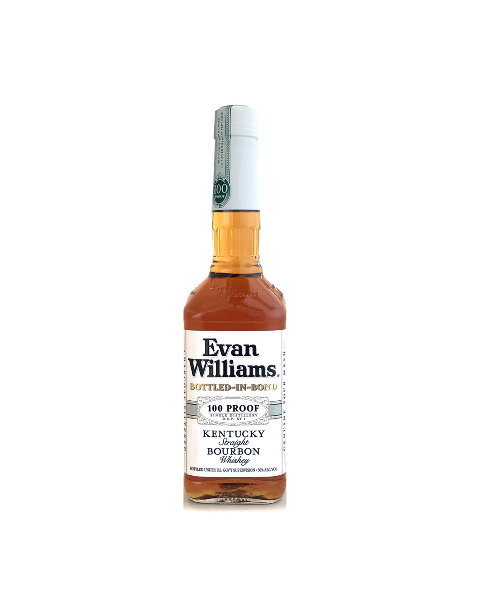 Evan Williams White Label  Bottled in Bond BIB 100 Proof