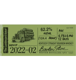 Booker's Bourbon Batch 2022-02 ‘The Lumberyard Batch’ 124.8 Proof