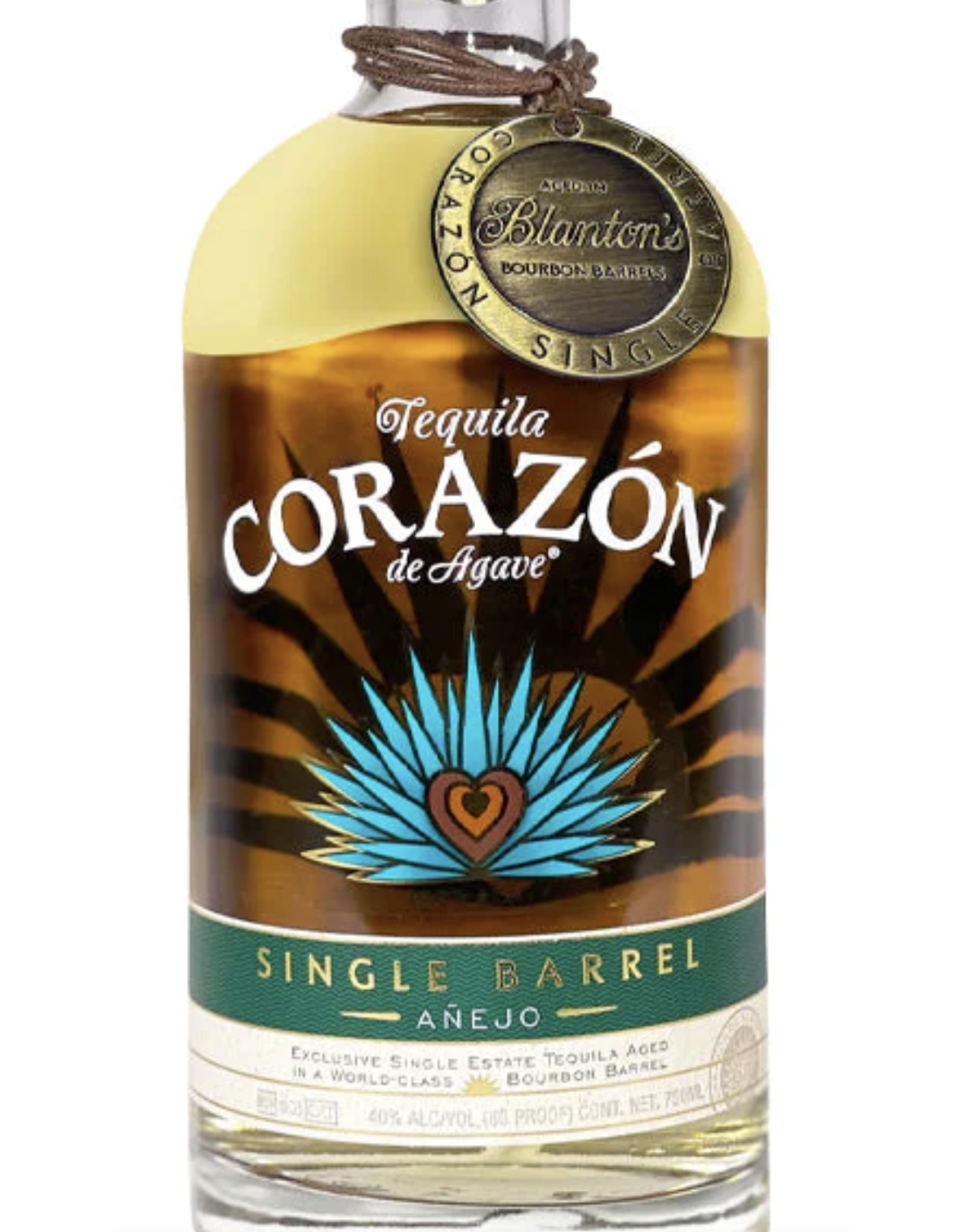 Corazon de Agave, Tequila, Single Barrel Reposado Blanton’s Barrel Aged - Private Single Bacchus Barrel Selection #01