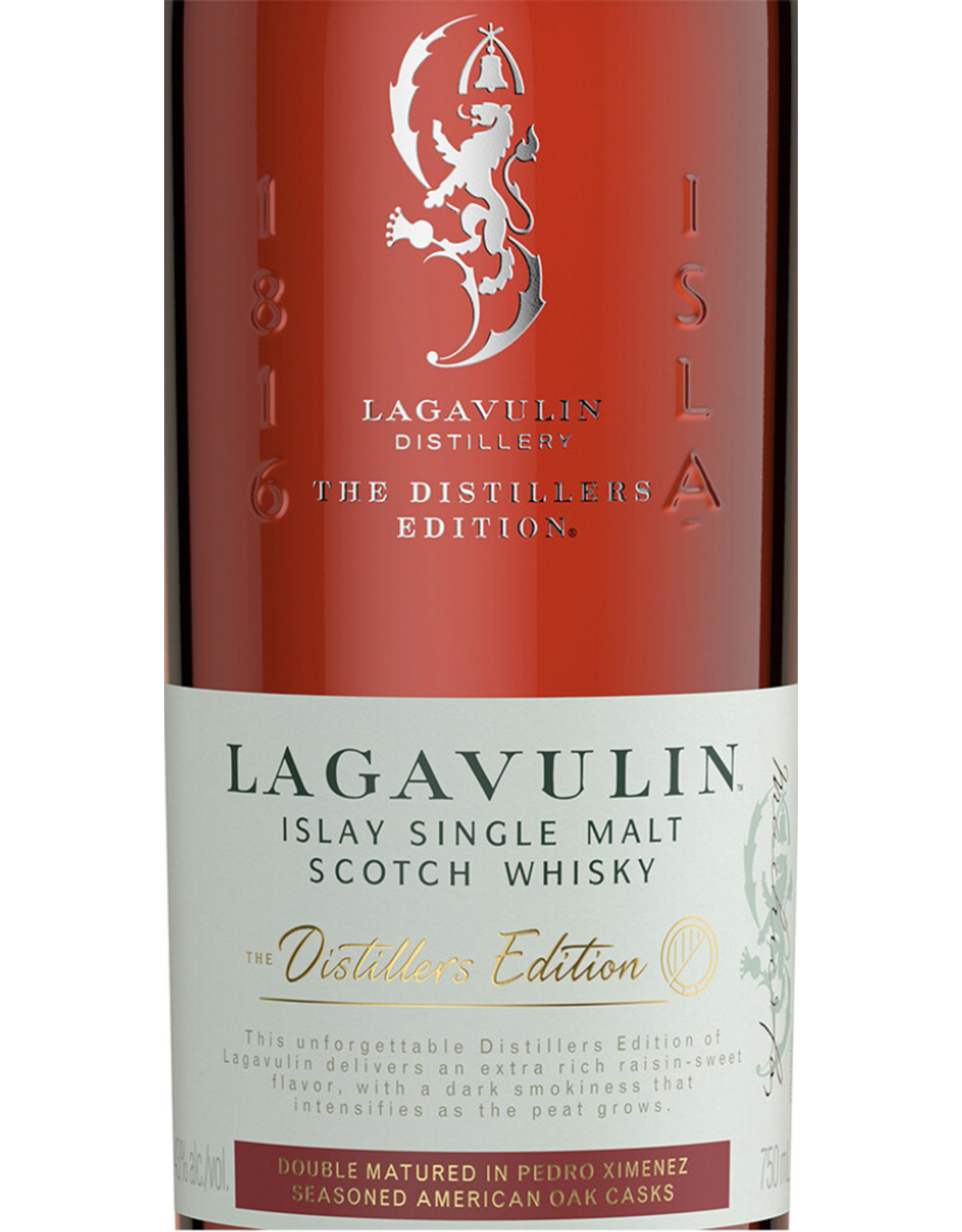 Lagavulin Single Malt Scotch The Distiillers Edition Double Matured PX Caskers 86