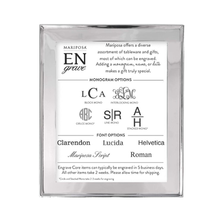 Mariposa Signature 8x10" Engravable Frame
