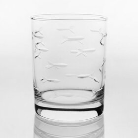 School of Fish Double Old Fashion Glass 13oz