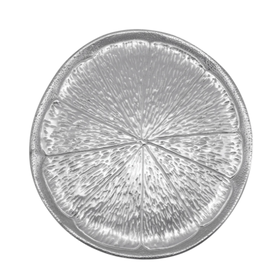 Mariposa Citrus Slice Metal Platter