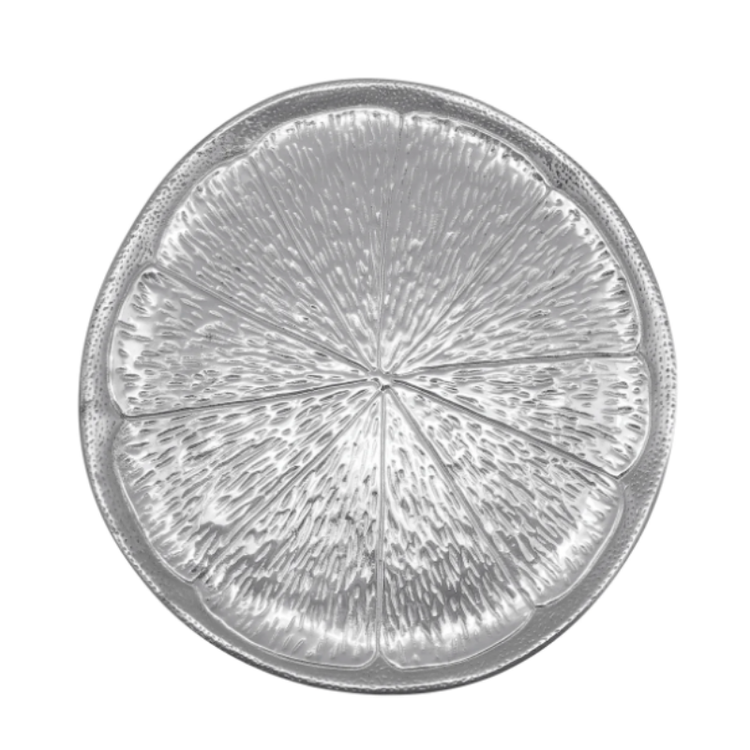 Mariposa Citrus Slice Metal Platter
