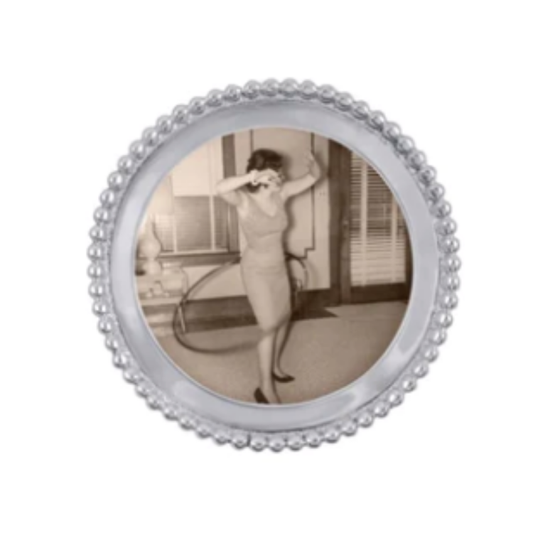 Mariposa Beaded Round Frame