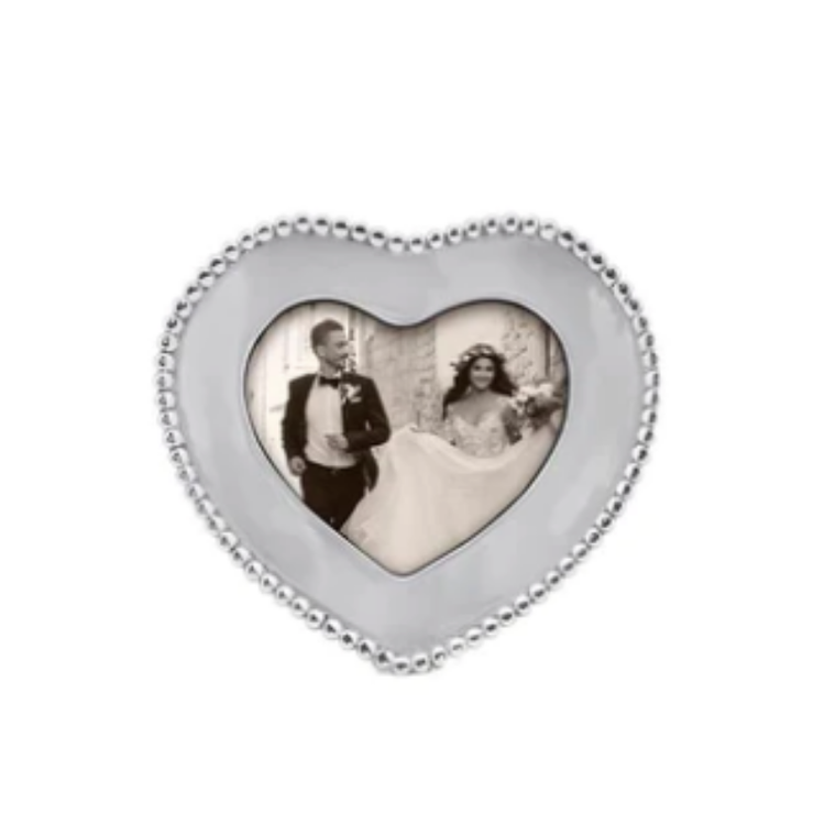 Mariposa Beaded 4x6 Heart Frame