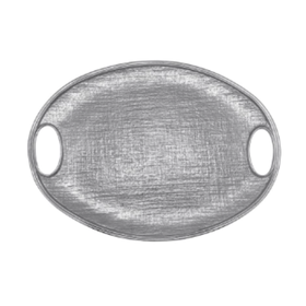 Mariposa Linen Oval Tray