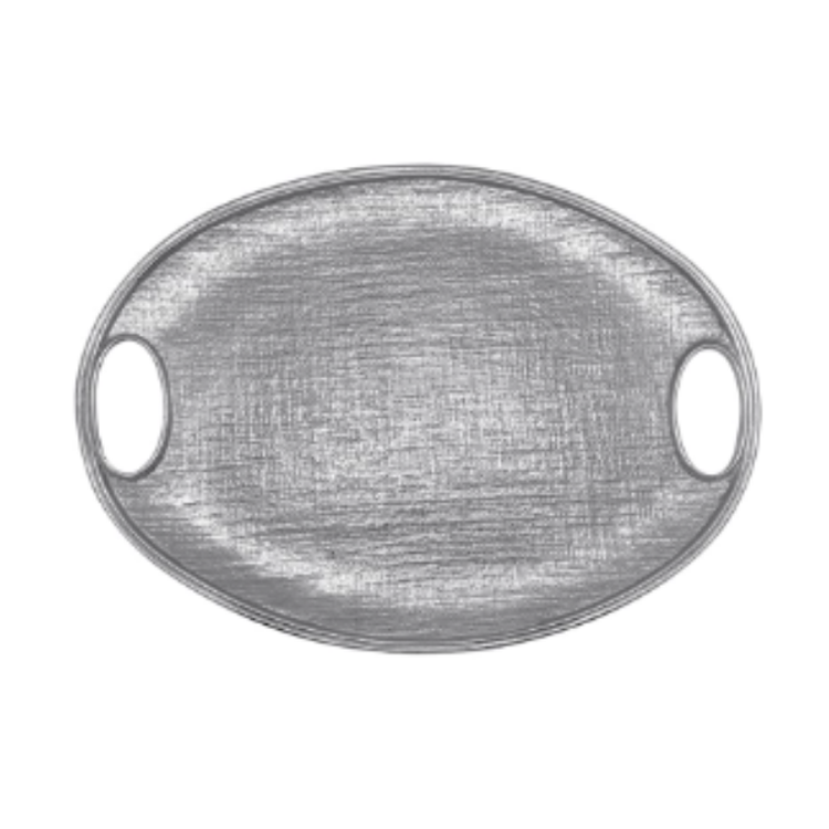 Mariposa Linen Oval Tray