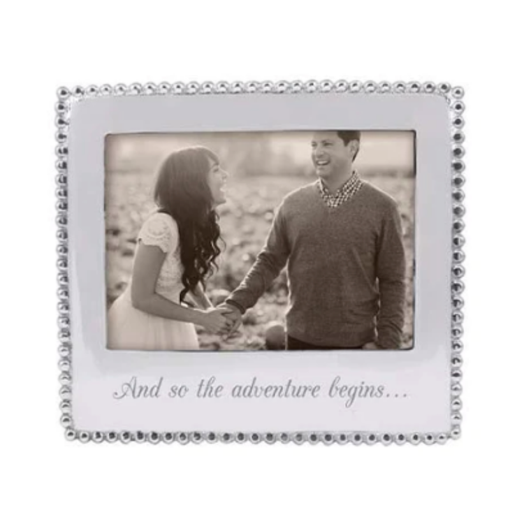 Mariposa "And So the Adventure Begins" Beaded 5x7" Frame