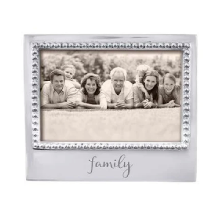 Mariposa Family Frame 4x6 Beaded Statement Frame