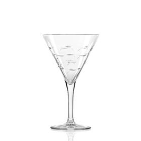 School of Fish 10oz Martini Glass
