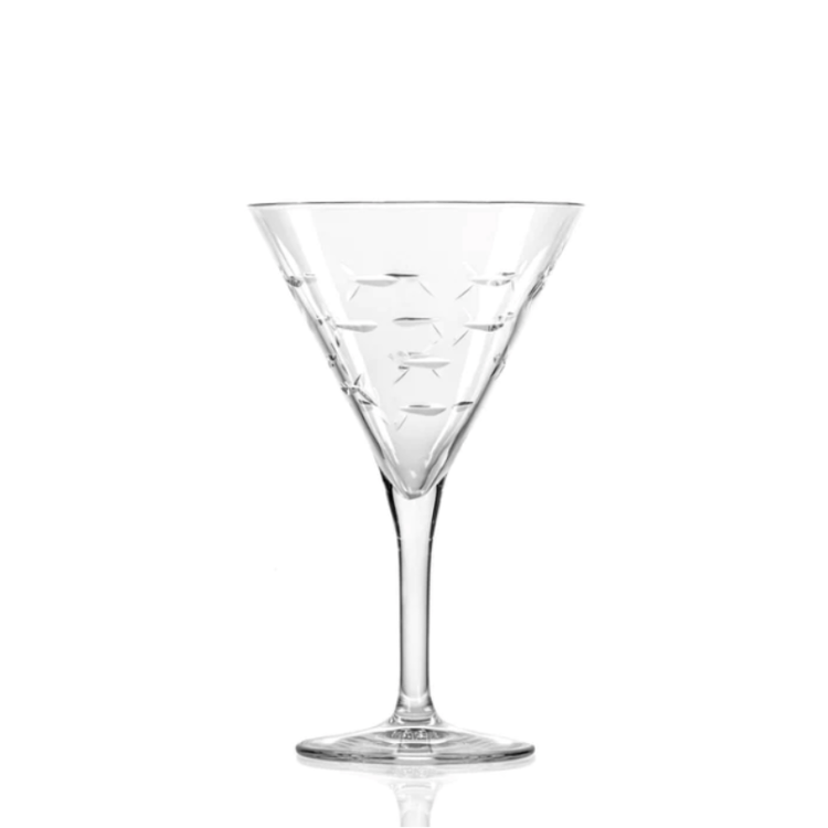 School of Fish 10oz Martini Glass