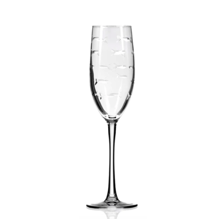 School of Fish Champagne Flute 8 oz