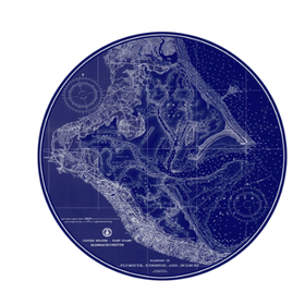 Caskata Duxbury Chart Coupe Plate