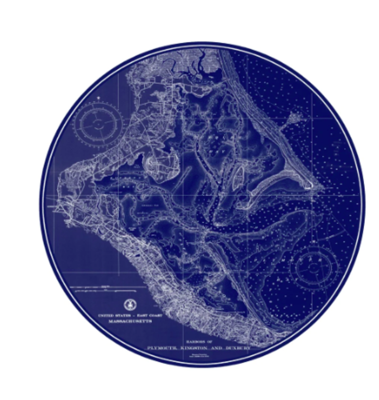Caskata Duxbury Chart Coupe Plate