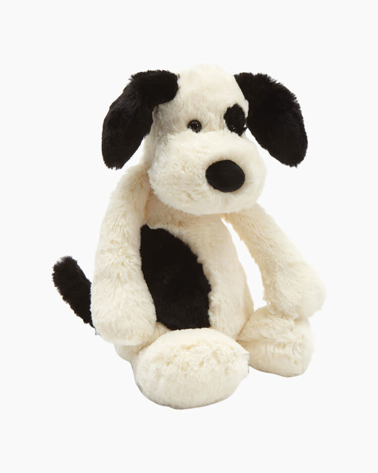 jellycat Bashful Black & Cream Puppy Medium