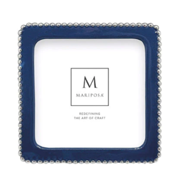 Mariposa Beaded Blue 5x5 Frame