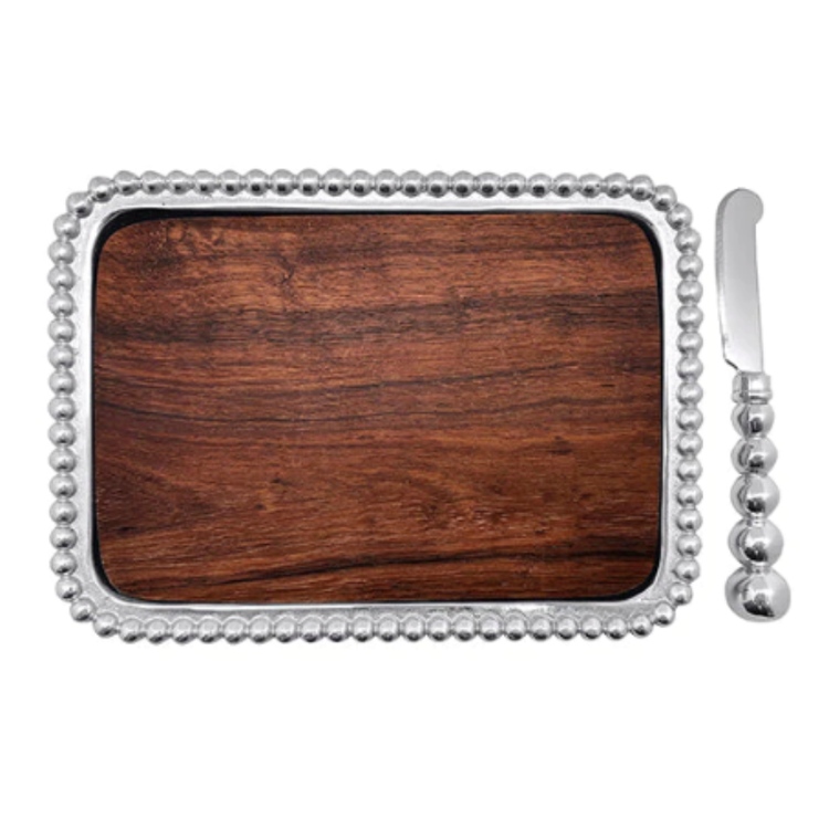 Mariposa Pearled Small Rectangular Cheese Board