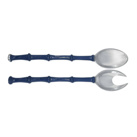 Mariposa Bamboo Blue Salad Servers